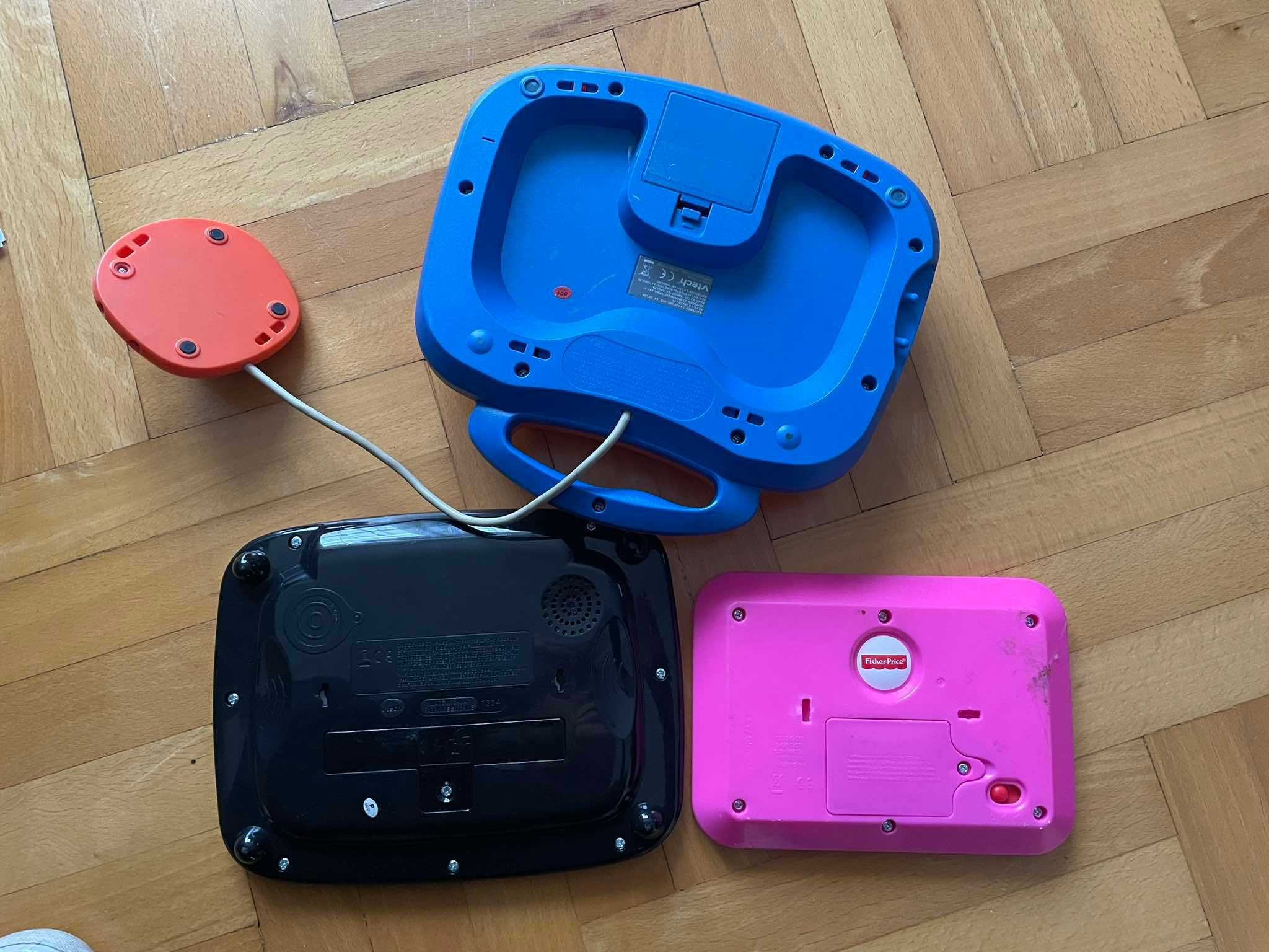 Komputer Tablet Pianino V Tech Fisher Price interaktywne zabawki 3 szt
