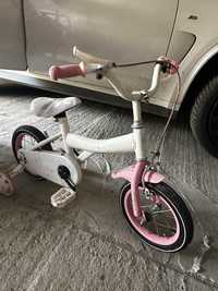 rower bialo rozowy dla dziewczynki
