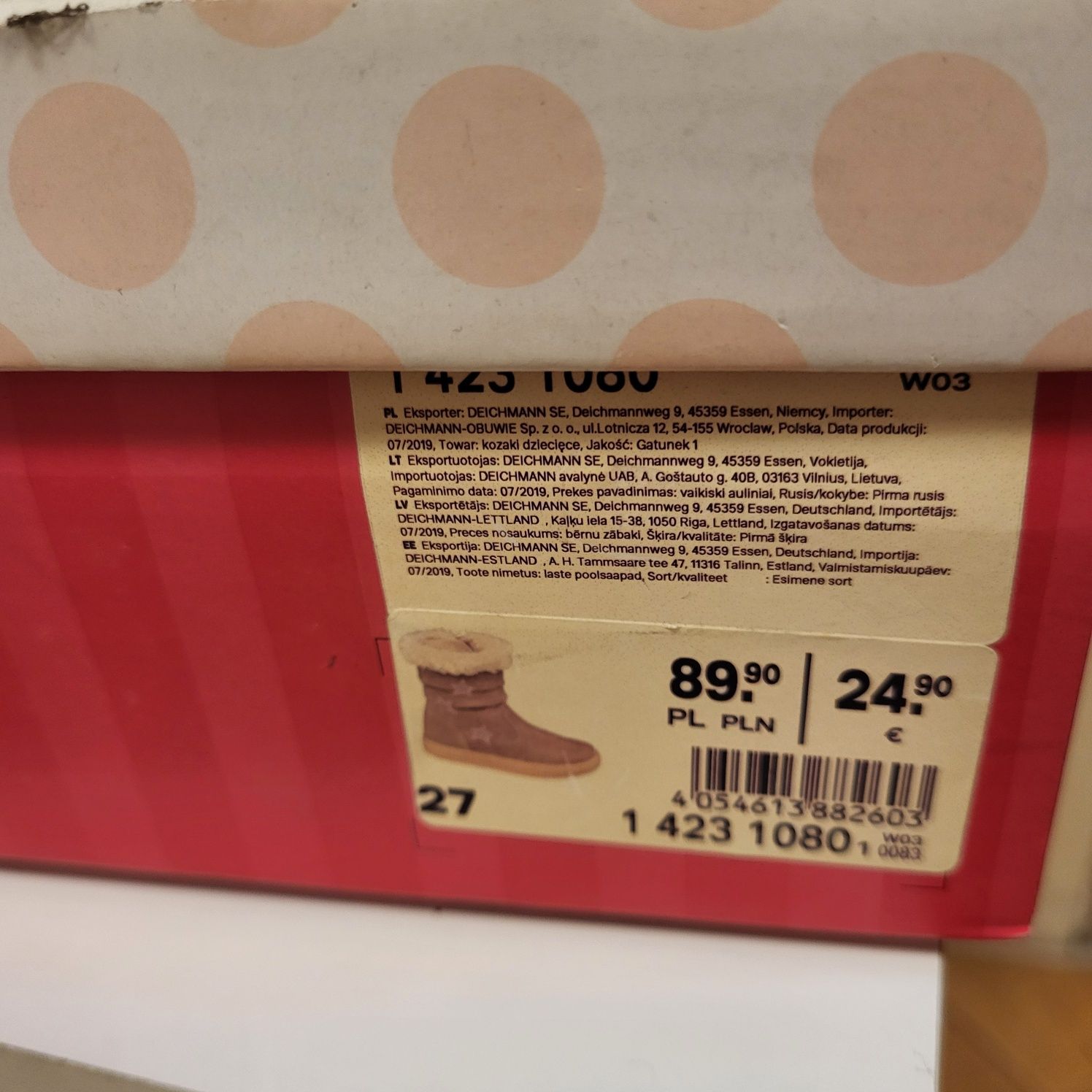 Buty zimowe dziecięce kozaki trzewiki sniegowce  dla dziewczynki r27