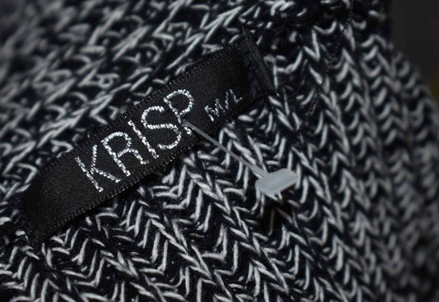 Sweter M L 38 kardigan asymetryczny waterfall długi niezapinany
