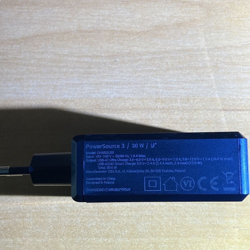 Green Cell зарядний блок живлення 3*USB