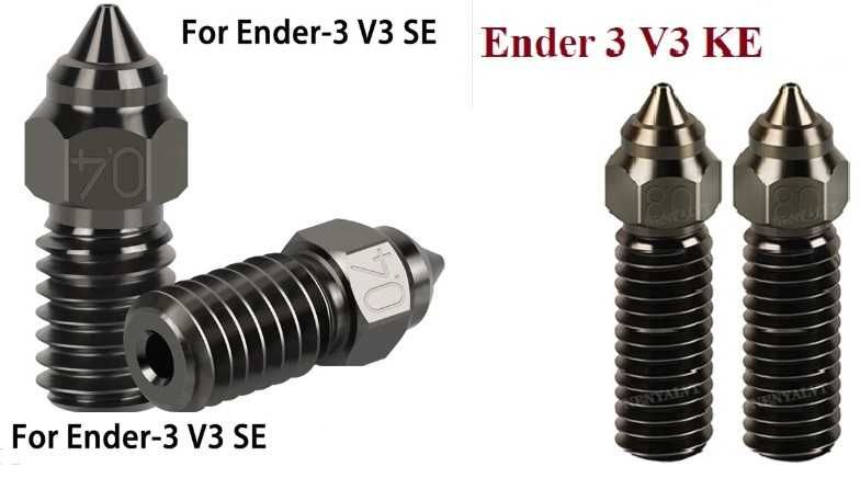 Сопло Ender-3 V3 SE/ KE  7 Spider/Еnder 5 S1 загартована сталь 0,4/0,6