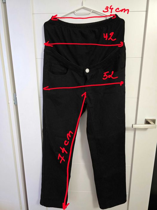 Jeansy ciążowe proste  BooHooo S czarne