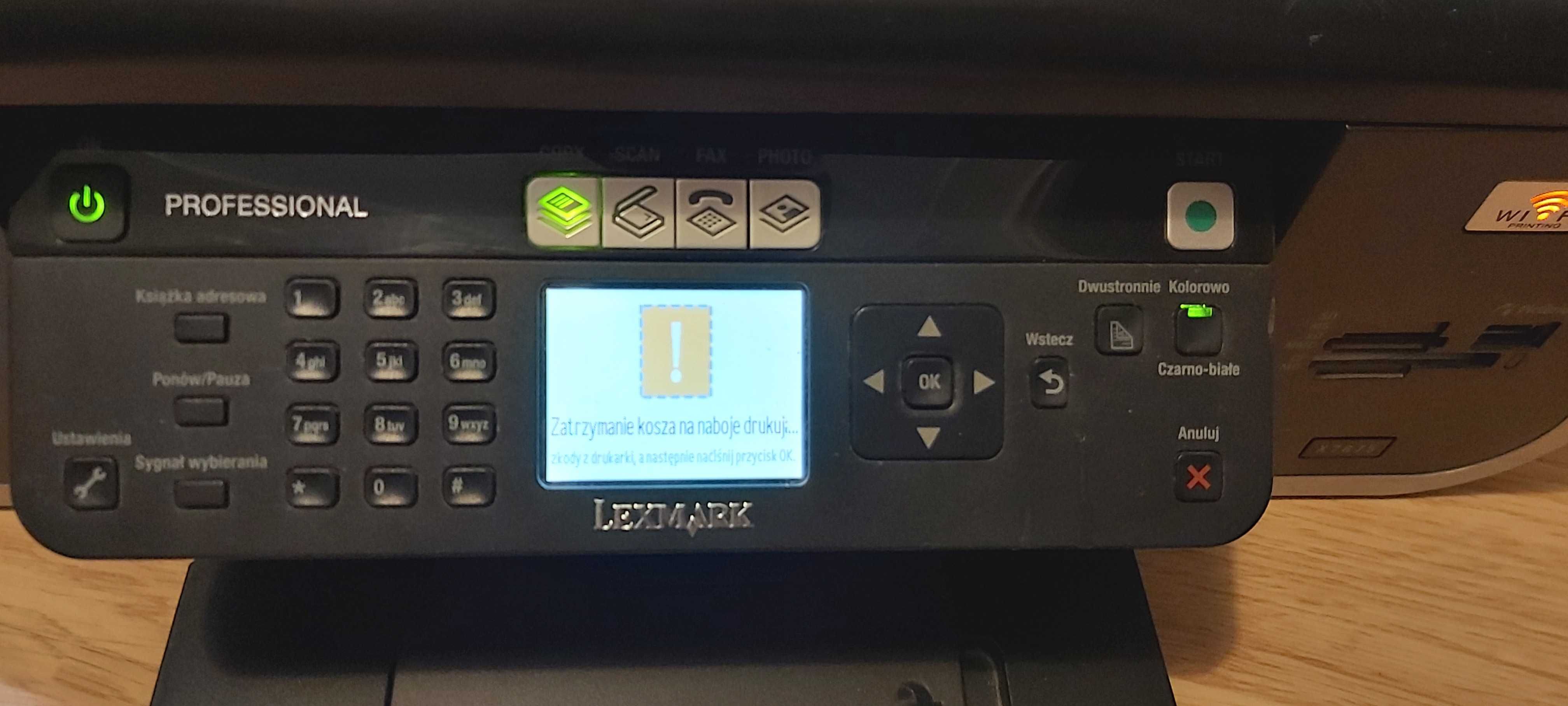 Urządzenie wielofunkcyjne Lexmark X7675 (uszkodzone)