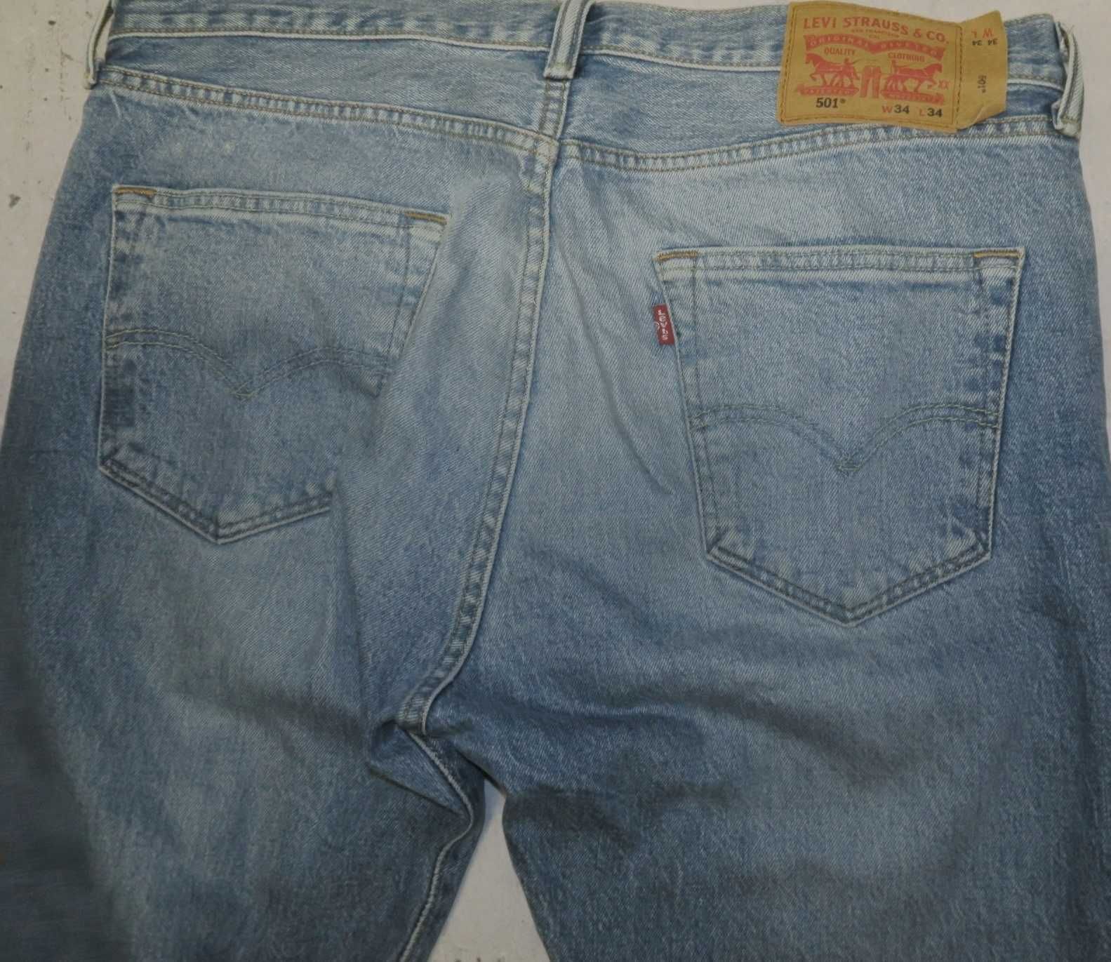 Levi's 501 jeansy 34/34 spodnie super kolor