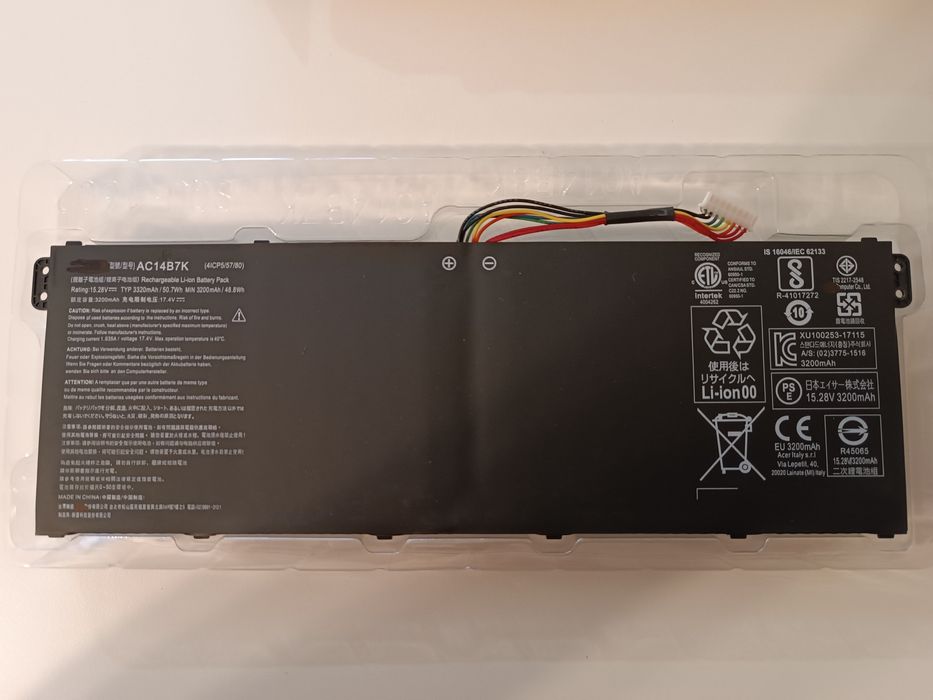 Nowa bateria AC14B7K do laptopow Acer