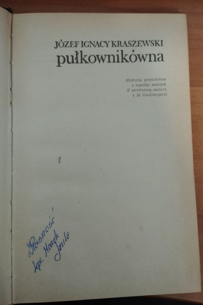 Pułkownikówna Józef Ignacy Kraszewski