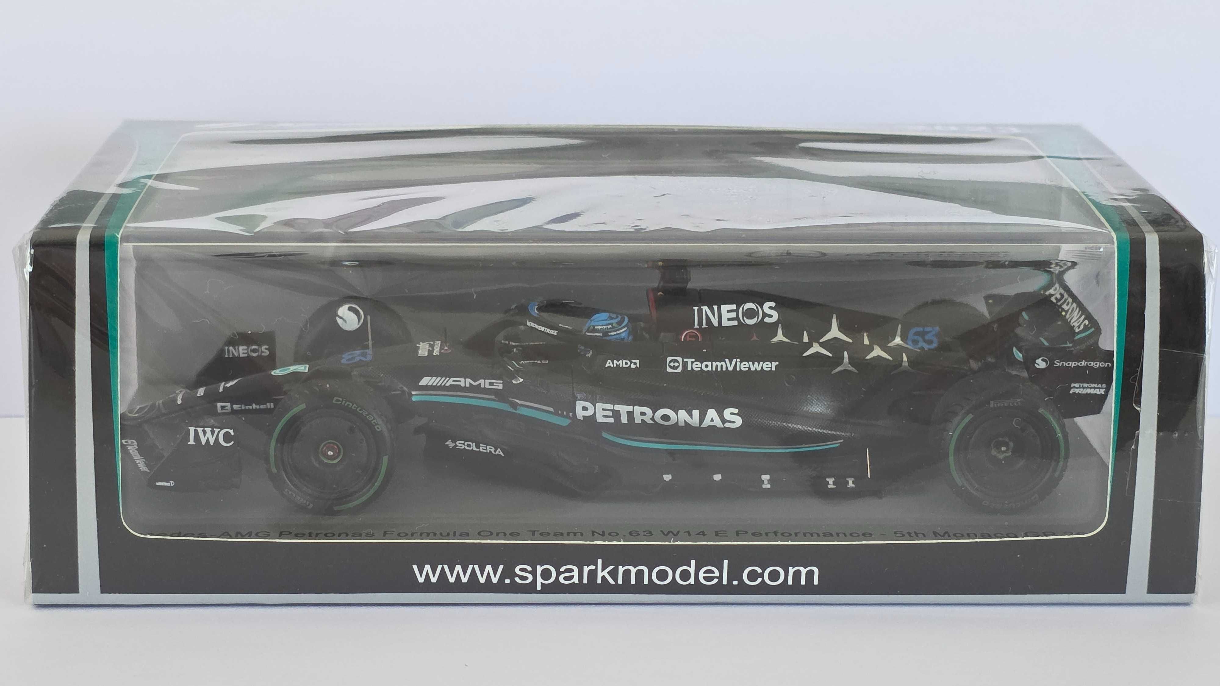 Spark F1 Mercedes-AMG Petronas W14 E Perfomance Russell Monaco GP 2023