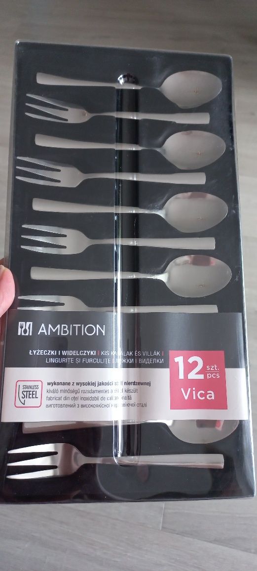 Ambition, łyżeczki i widelczyki 12 szt, vica