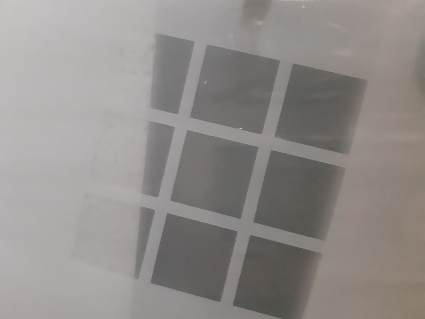 Candeeiro quadrado de vidro fosco