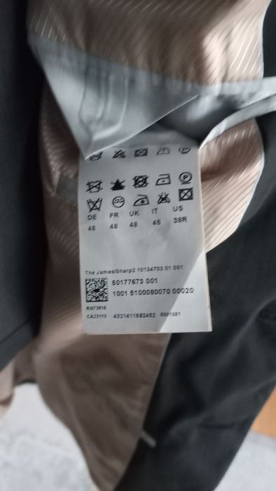 Marynarka męska Boss rozmiar 48/M/ kolor popiel-stal
