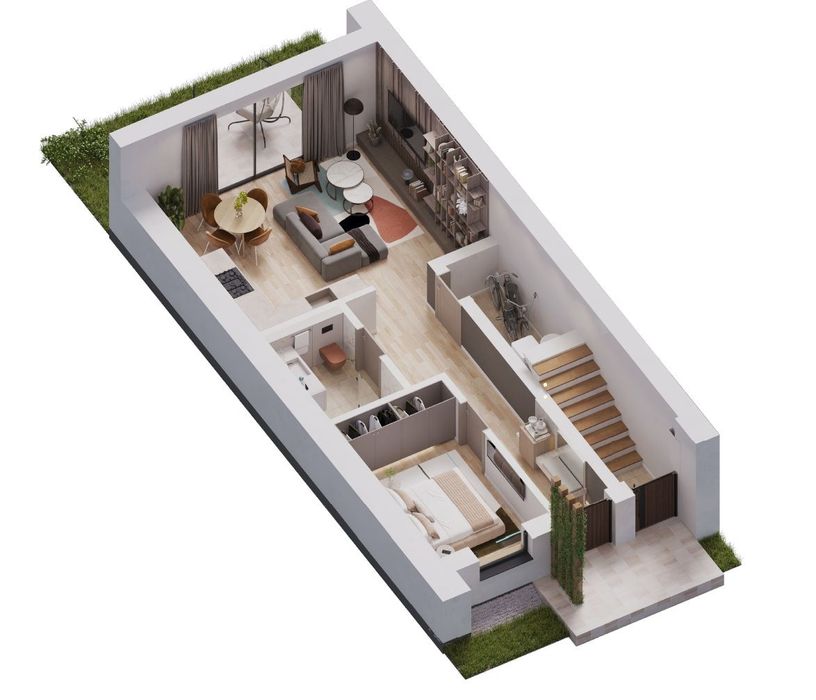 Przytulne 2-pokojowe mieszkanie z ogródkiem ul. Pod Gruszą