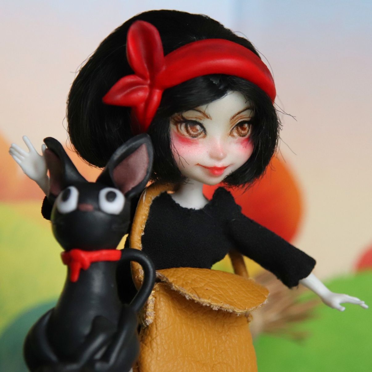 OOAK doll Kiki z Ghilbi Kiki's Delivery Service custom repaint