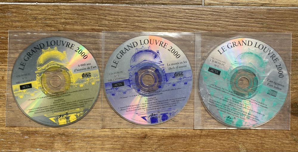 Coleção 3 CD-ROM "Le Grand Louvre 2000