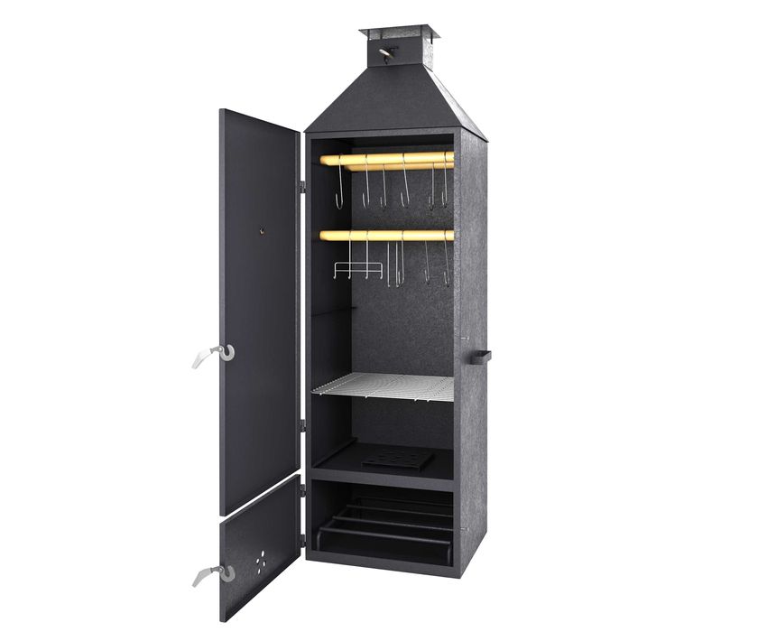 Wędzarnia metalowa z piecykiem 180x55x50 wędz. na zimno / na gorąco