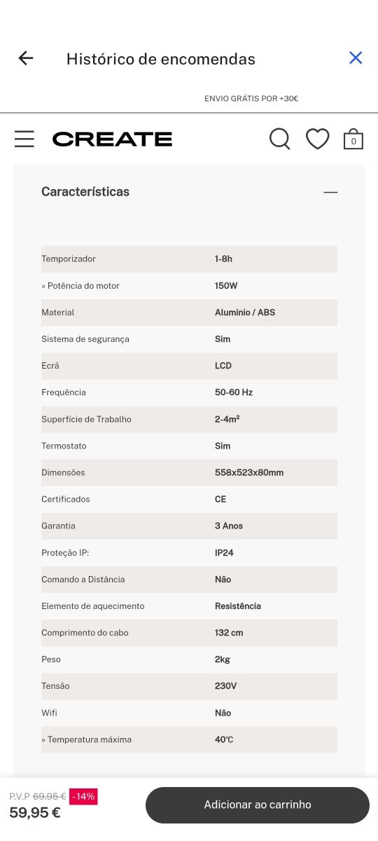 Toalheiro elétrico aquecedor