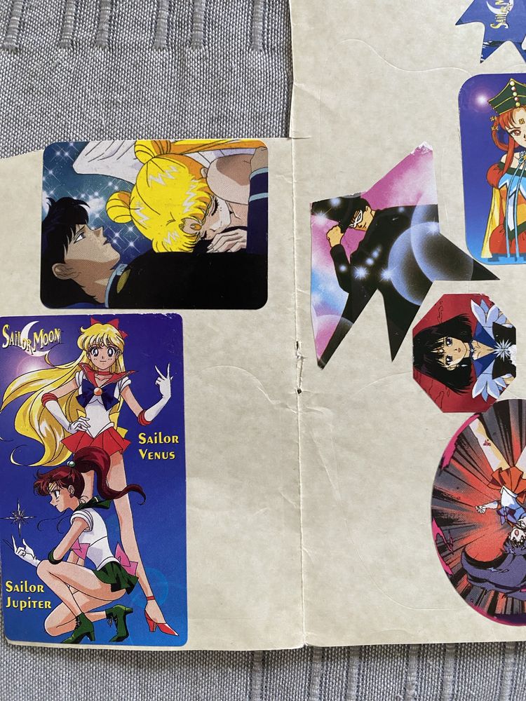 Sailor moon, czarodziejka z księżyca, lata 90, naklejki