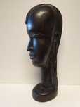 Grande antiga escultura de cabeça africana Tanganzika