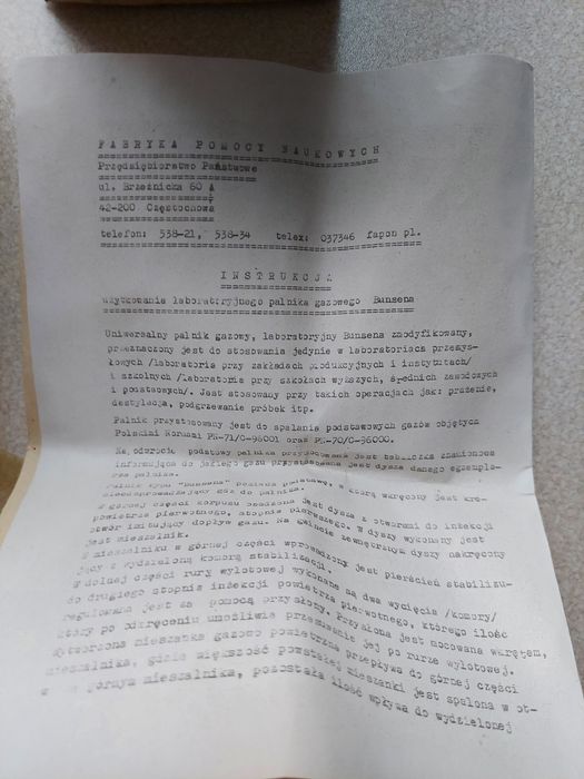 Palnik na gaz płynny naukowy