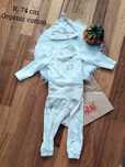 Zestaw 3 pak body spodnie czapka H&M r. 74 cm (6-9 msc.) Born 2023