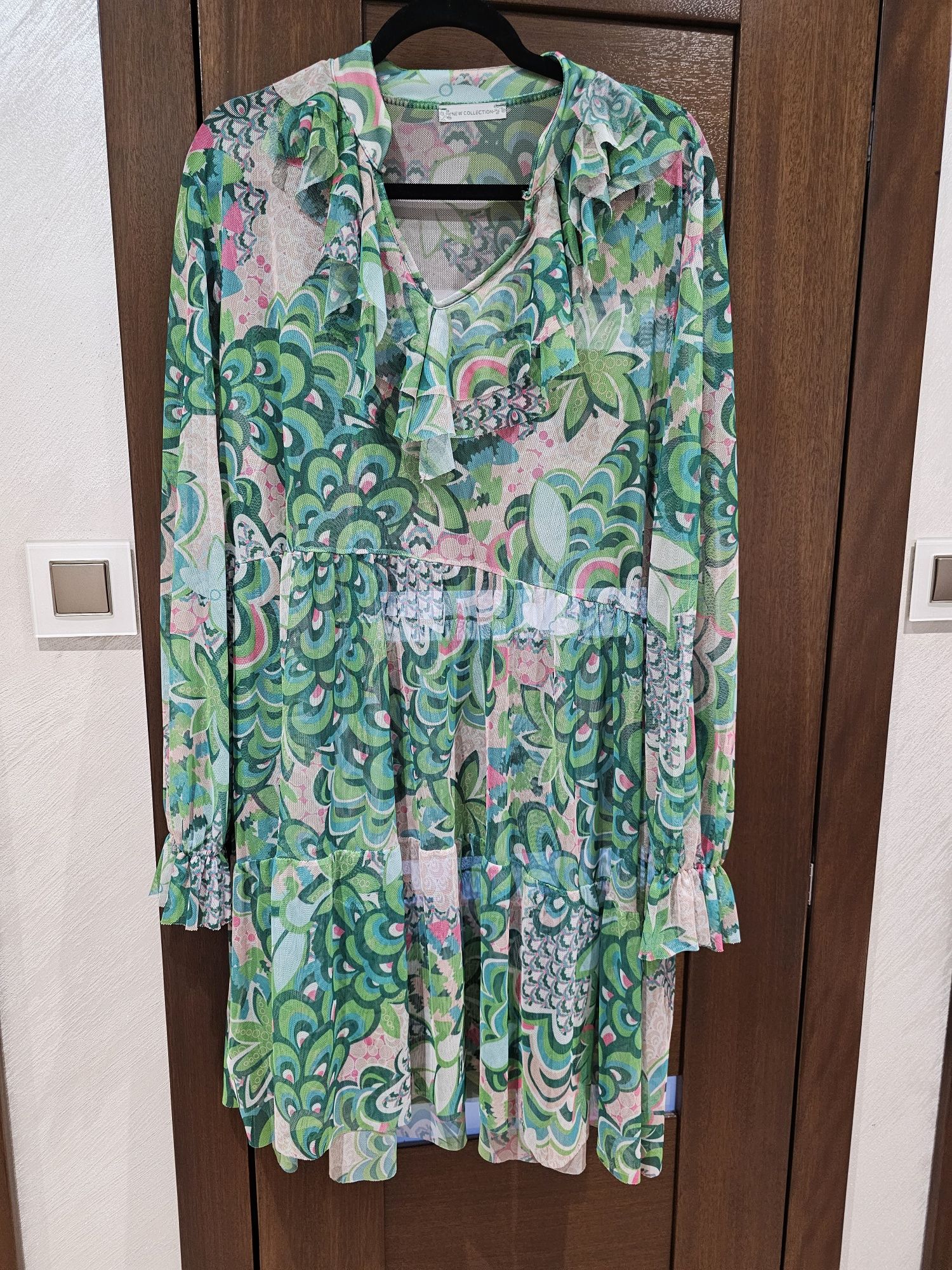 Sukienka siatka plus size roz. 50 52