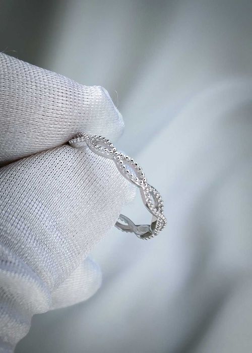 Srebrny pierścionek obrączka pr.925 r.8