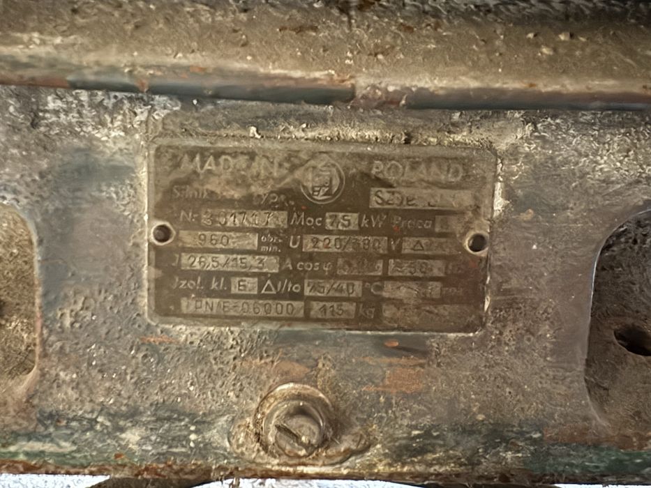 Silnik elektryczny siłowy 7,5kw na wózku