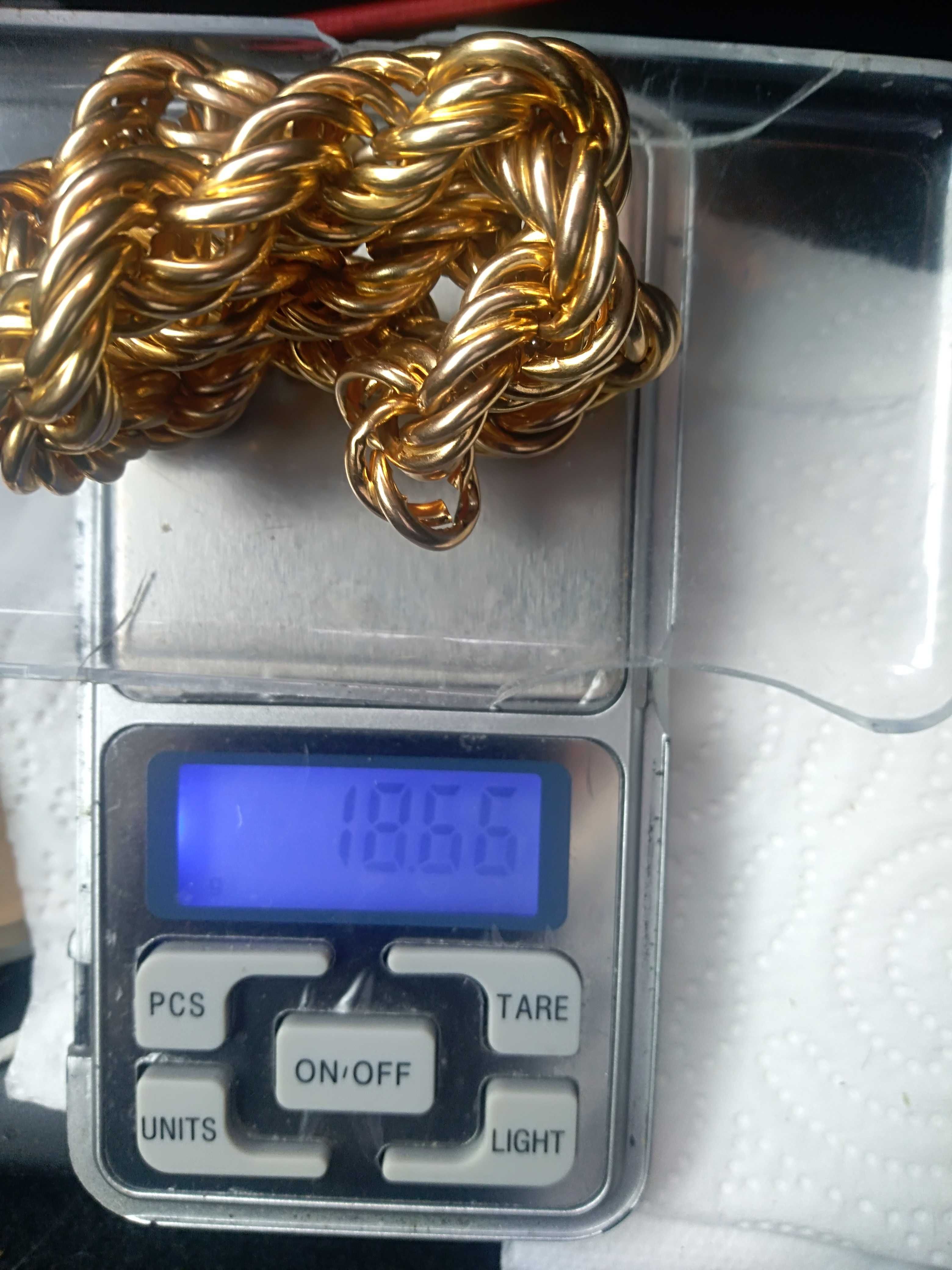 Złota bransoletka Wirówka,, kordel'' 18.5 gram, próby 585 Polecam