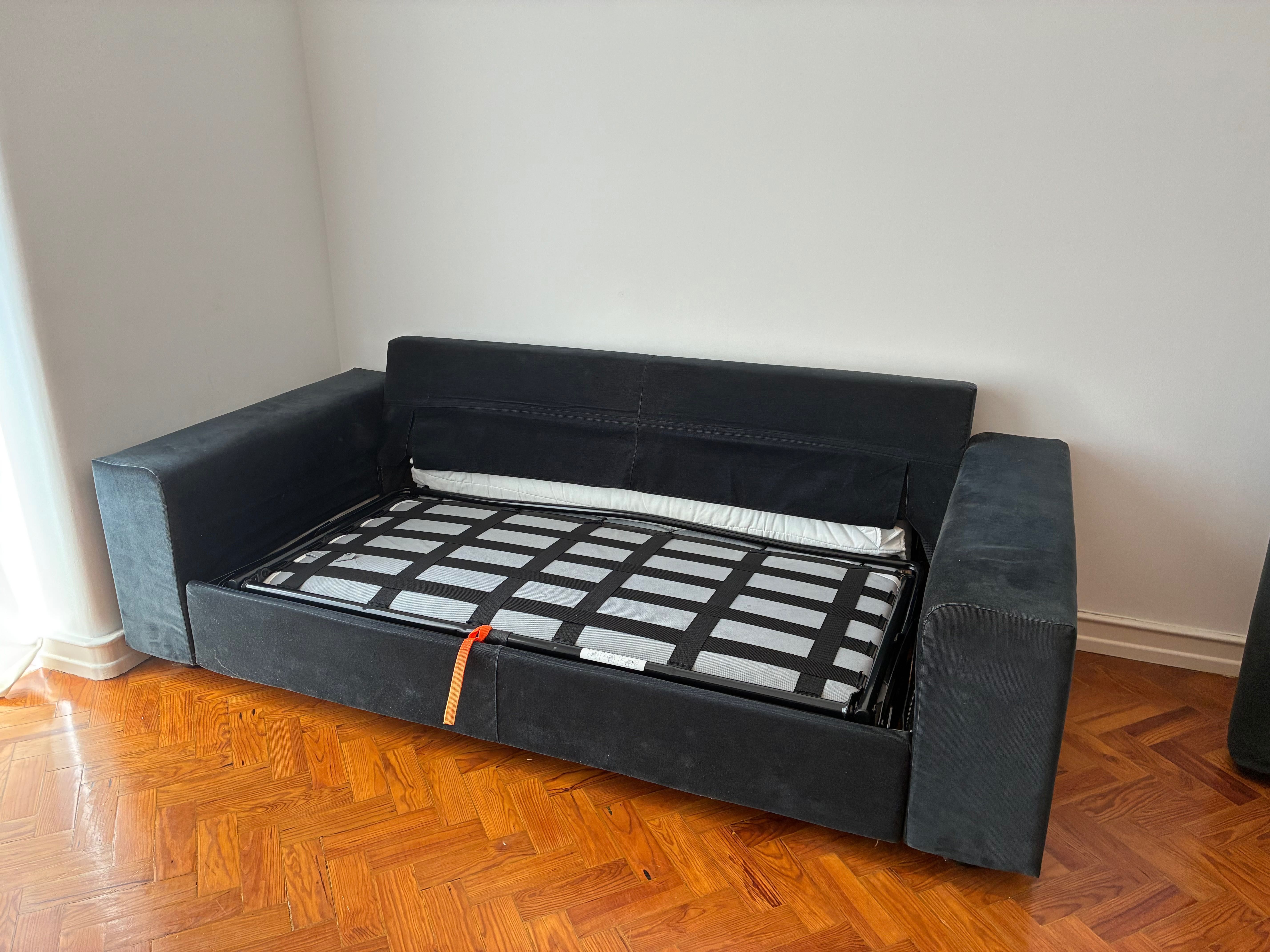 Sofá‑cama IKEA Vilme 2 Lugares (Base de Molas) – Em Excelente Estado!