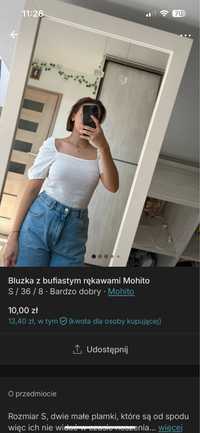 Bluzka z bufiastym rekawem