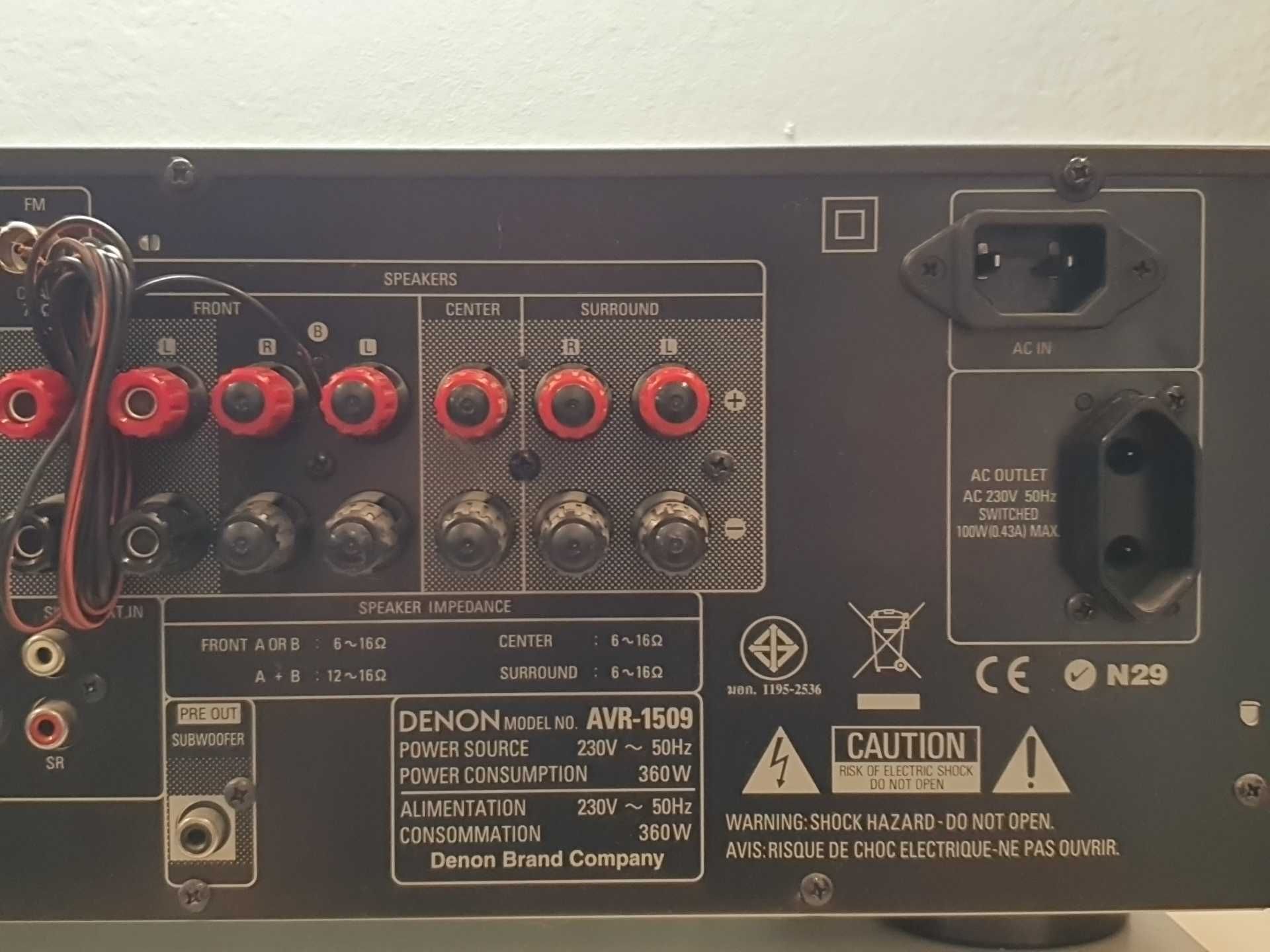 Amplituner DENON AVR-1509 pilot Sk