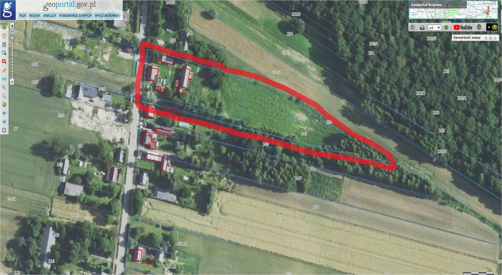 Działki z budynkami do sprzedaży