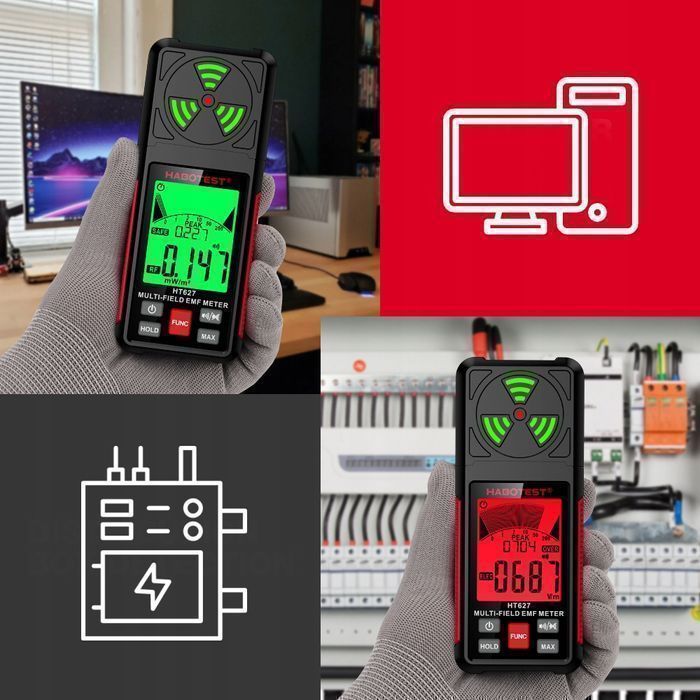 Miernik Pola Elektromagnetycznego EMF Tester Fal Radiowych Habotest