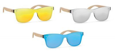 ZESTAW 3x bambusowe okulary przeciwsłoneczne lustrzanki NERDY ! PROMO!
