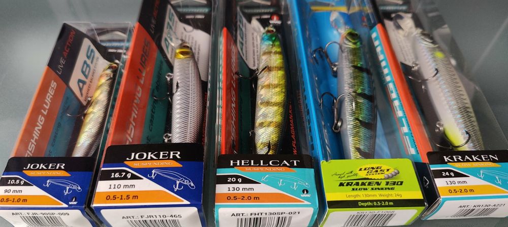 Воблери 100мм та 130мм суспендери, абсолютно нові, якісні, уловисті.