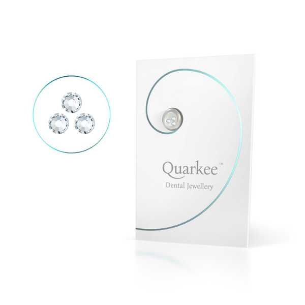 Quarkee™ Crystal Clear 1,8mm 3szt. kryształki na ząb biżuteria nazębna