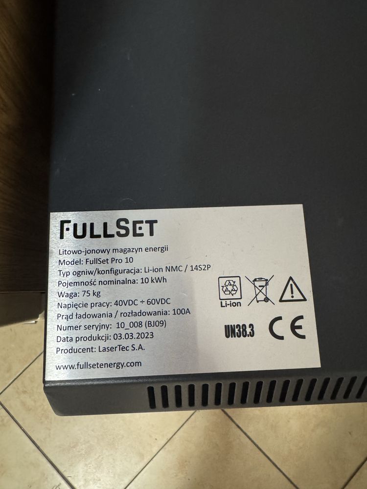 Magazyn energii 10kW FullSet 8 lat gwarancji.