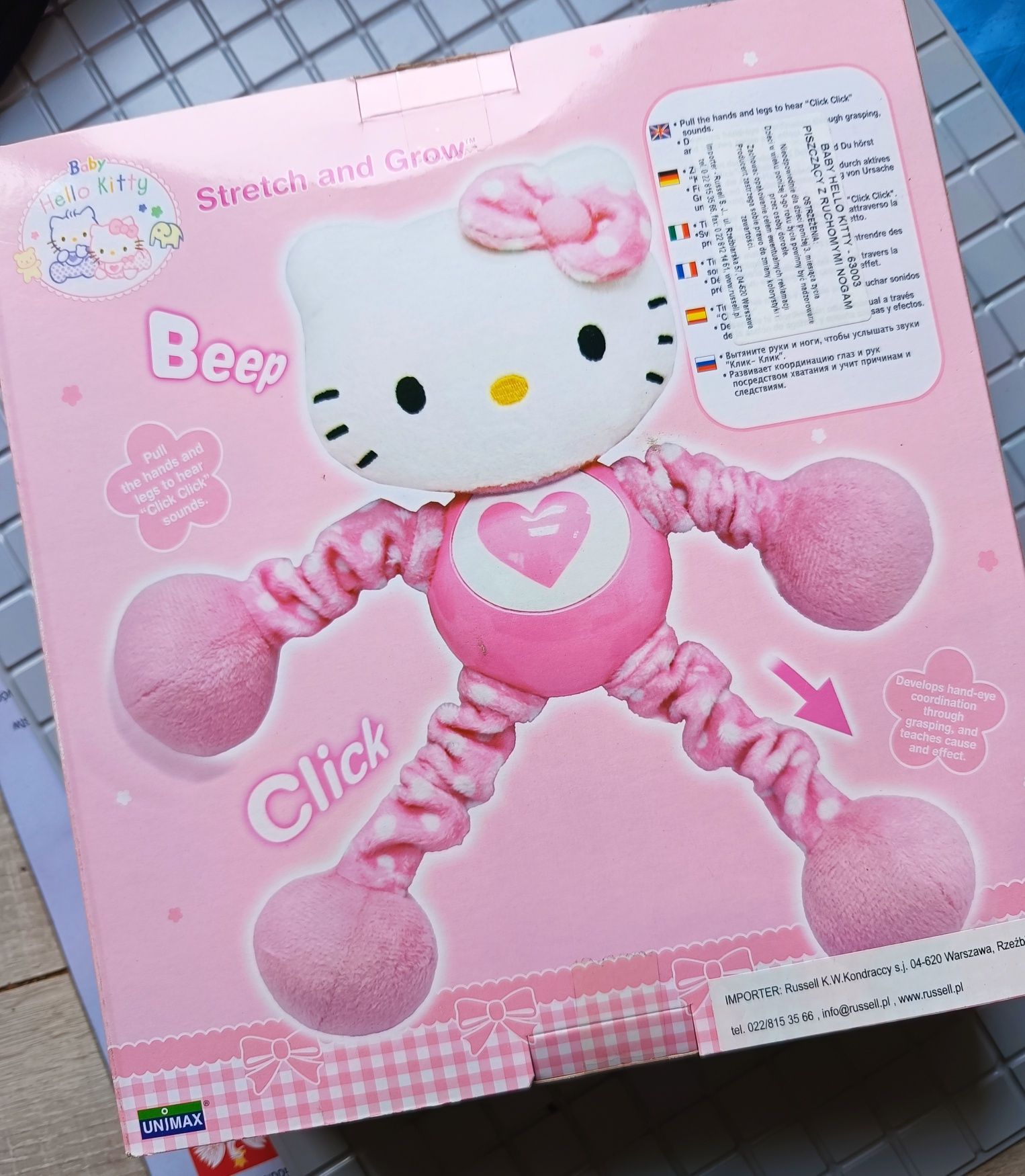 Hello Kitty przytulanka z ruchomymi elementami