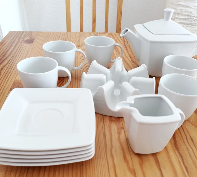 Lubiana Victoria Serwis Kawowy 14 elementów Porcelana