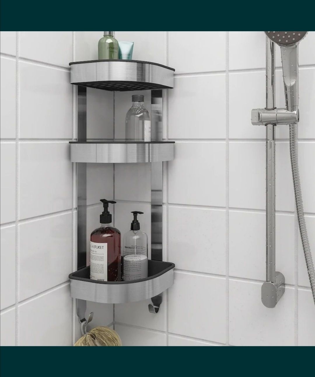 IKEA Brougrund. Кутова поличка для ванної кімнати