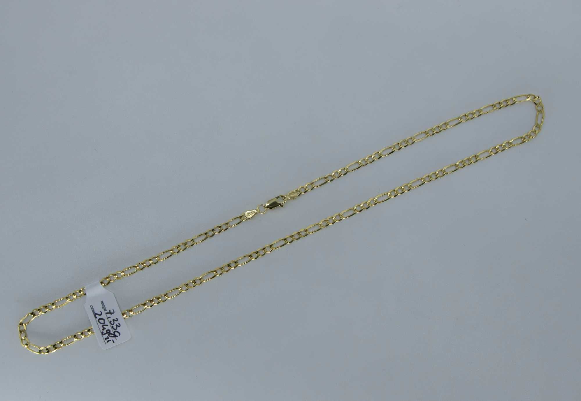 złoty łańcuszek 585 14K 7,33gram 50cm Figaro Nowe Okazja