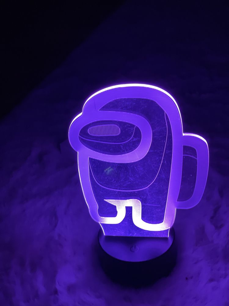 Sprzedam Modna lampka Led 3D Among Us dla graczy stan super kolorowa