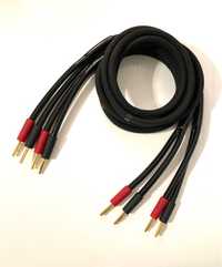 Kabel głośnikowy zakonfekcjonowany 2 x 1,65m, OFC 2x4mm2