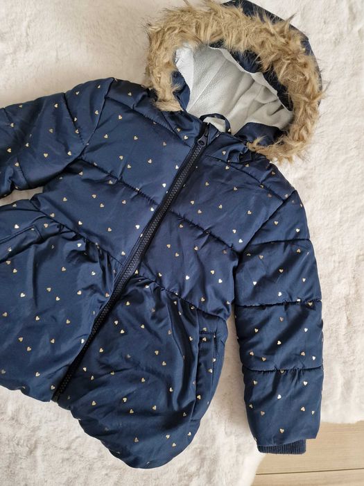 Primark granatowa kurtka zimowa dla dziewczynki 92