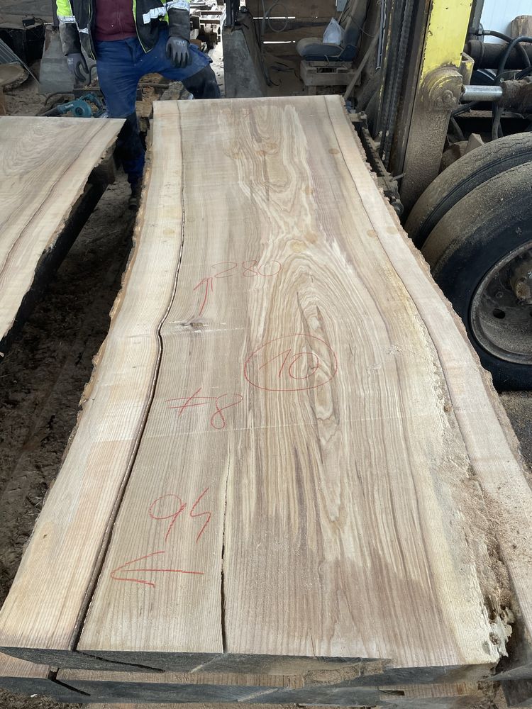 Blat jesion 280x105x10 monolit live edge
