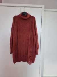 Długi sweter sukienka tunika 48 50