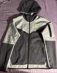 Nike sportswear tech fleese full-zip hoodie grey,розмір М