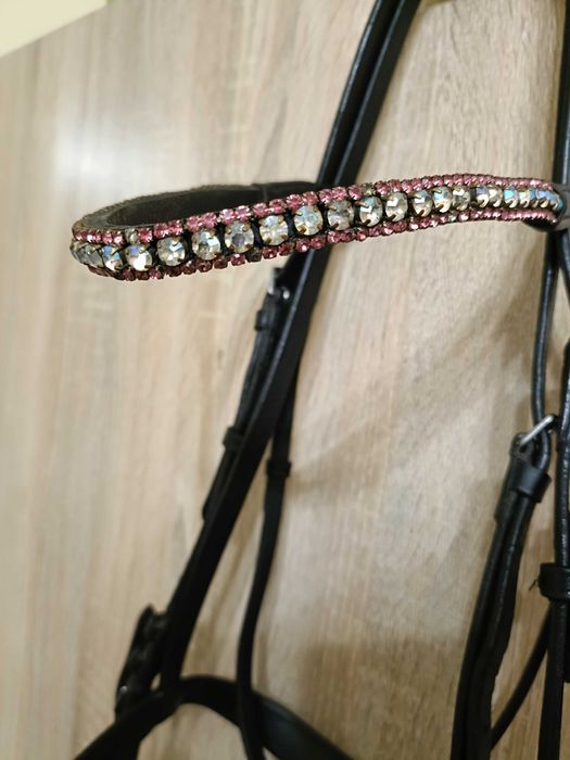 Ogłowie FULL czarne piękny naczółek