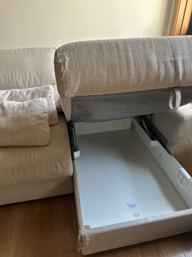 Sofá Ikea 3 lugares (cama) chaise longue usado 230€