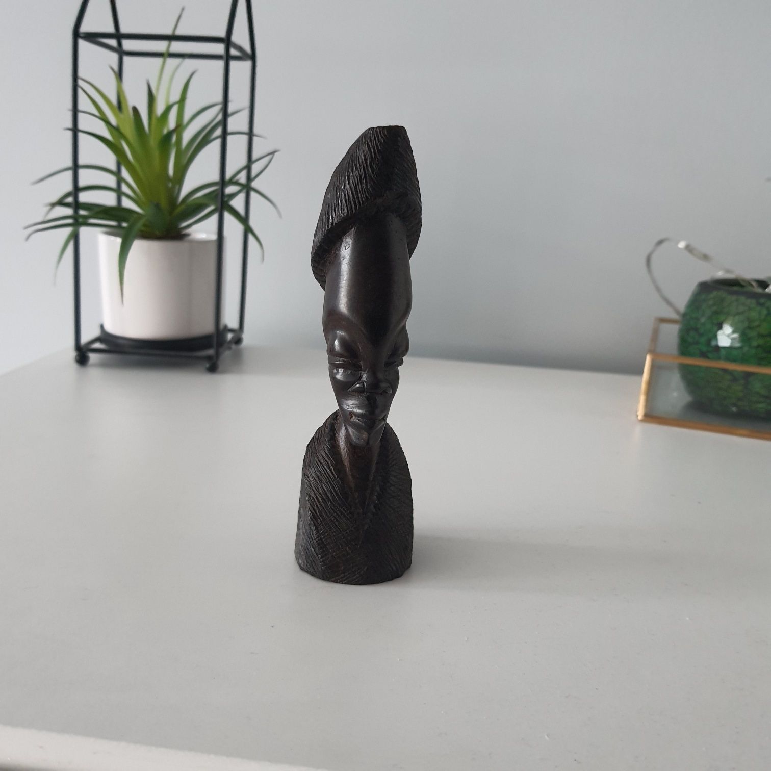 Mężczyzna figurka drewniana afrykańska drewno heban Rzeźba Kenia NOWA